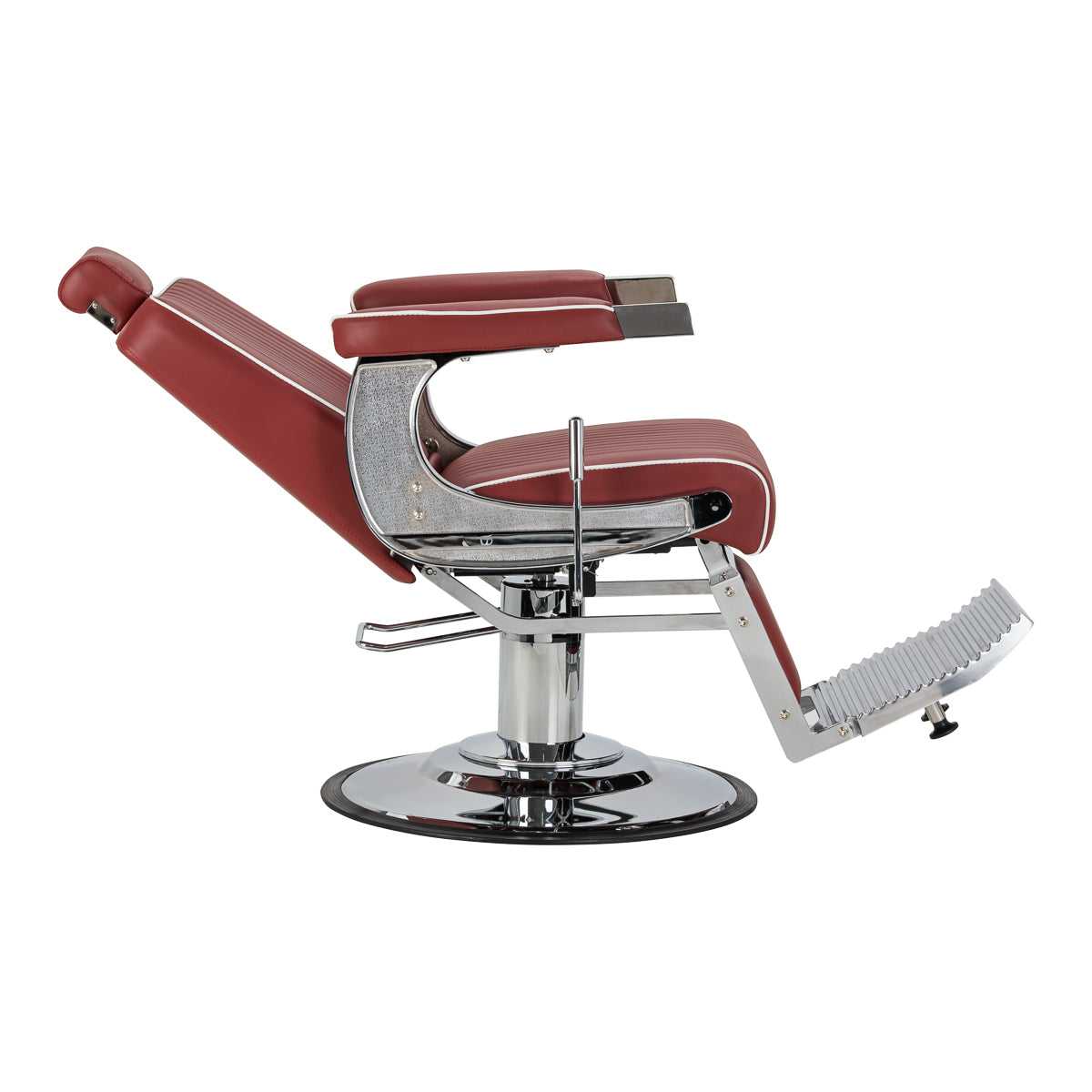 Gabbiano Visionerio+ barber chair red chrome frame