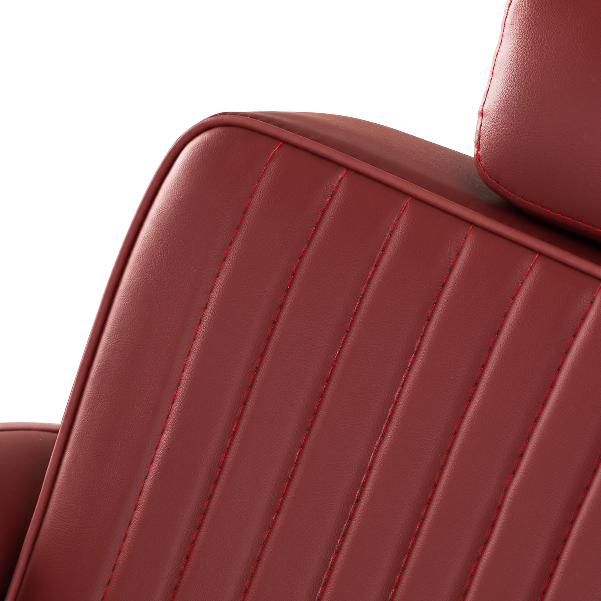 Gabbiano Visionerio+ barber chair red chrome frame