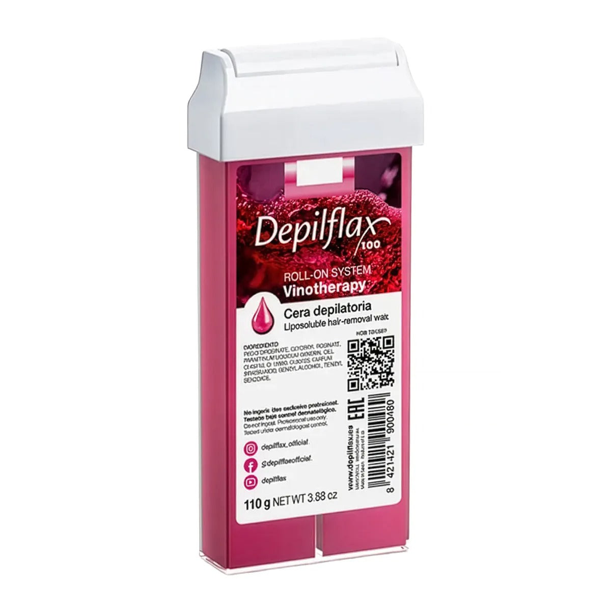 Depilflax 100 Hair Removal Wax Roll-On Vinotherapy, 110 g