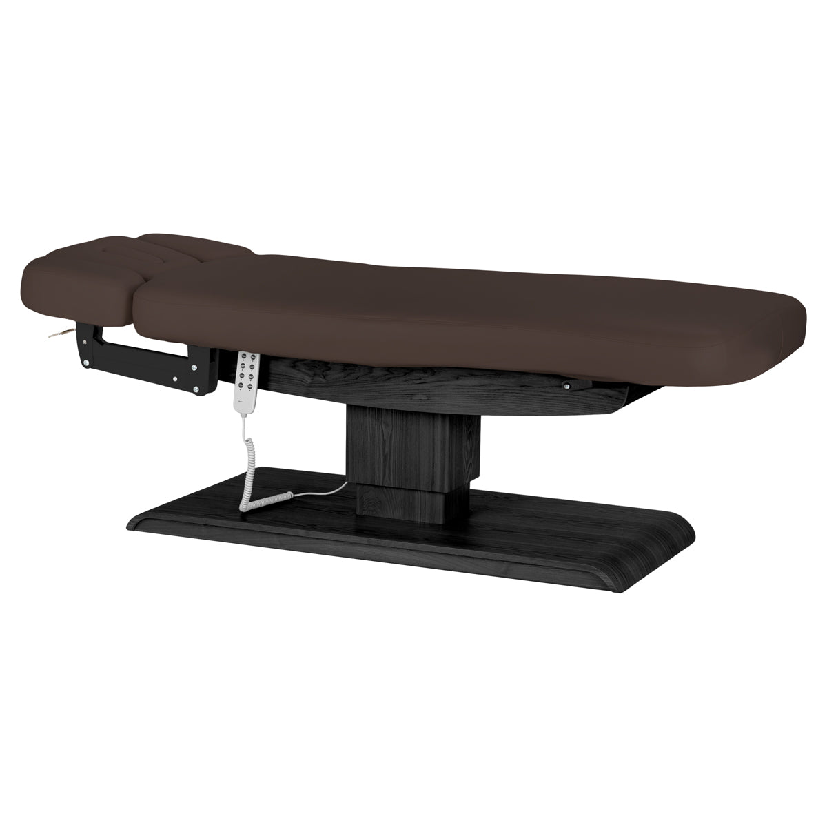 Sillon Relax SPA-Kosmetikliege, Dunkelbraun mit schwarzem Gestell