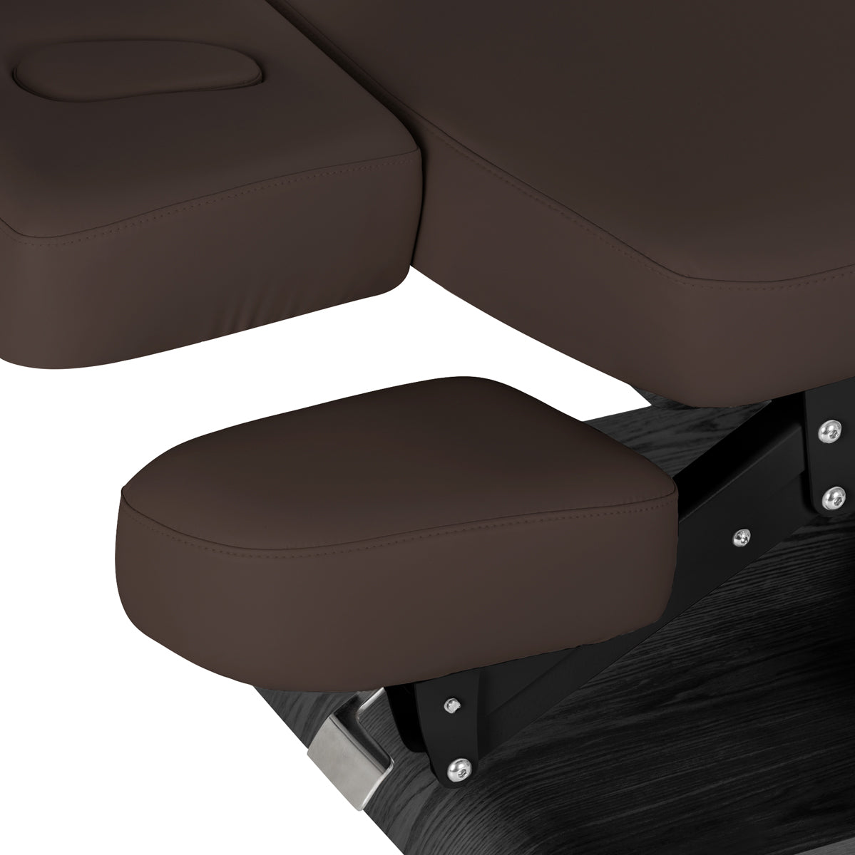 Sillon Relax SPA-Kosmetikliege, Dunkelbraun mit schwarzem Gestell