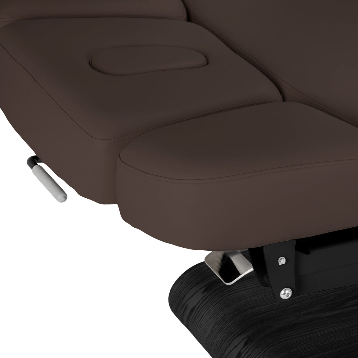 Sillon Relax SPA-Kosmetikliege, Dunkelbraun mit schwarzem Gestell
