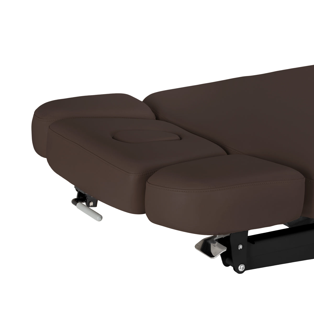 Sillon Relax SPA-Kosmetikliege, Dunkelbraun mit schwarzem Gestell