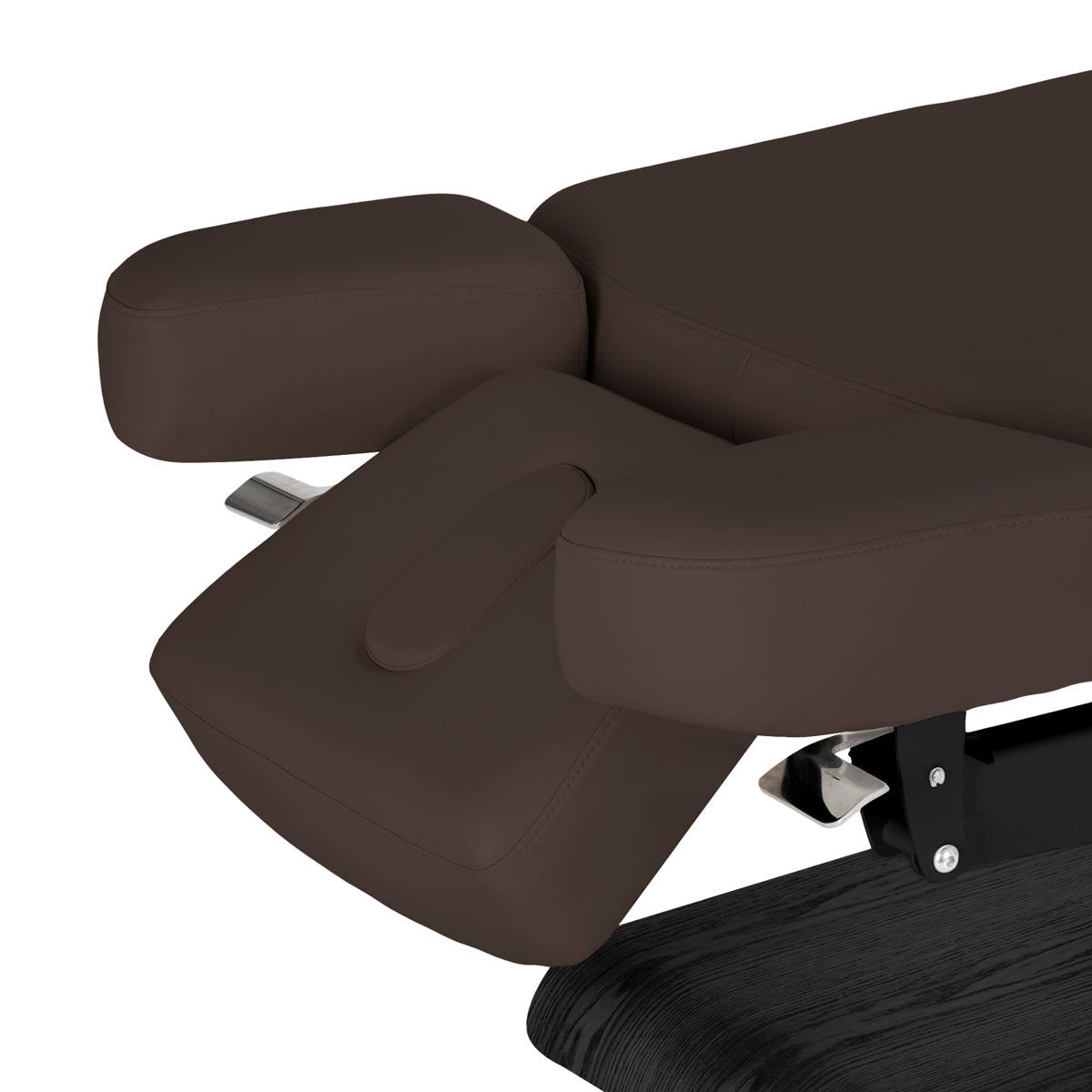 Sillon Relax SPA-Kosmetikliege, Dunkelbraun mit schwarzem Gestell