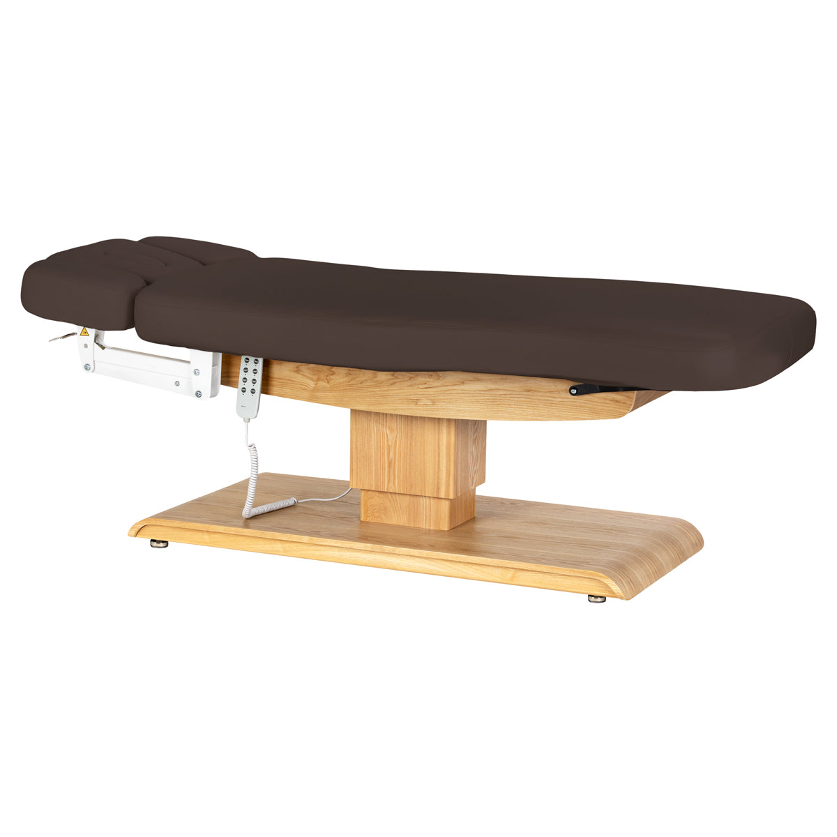 Sillon Relax SPA-Kosmetikliege, Dunkelbraun mit hellbraunem Sockel