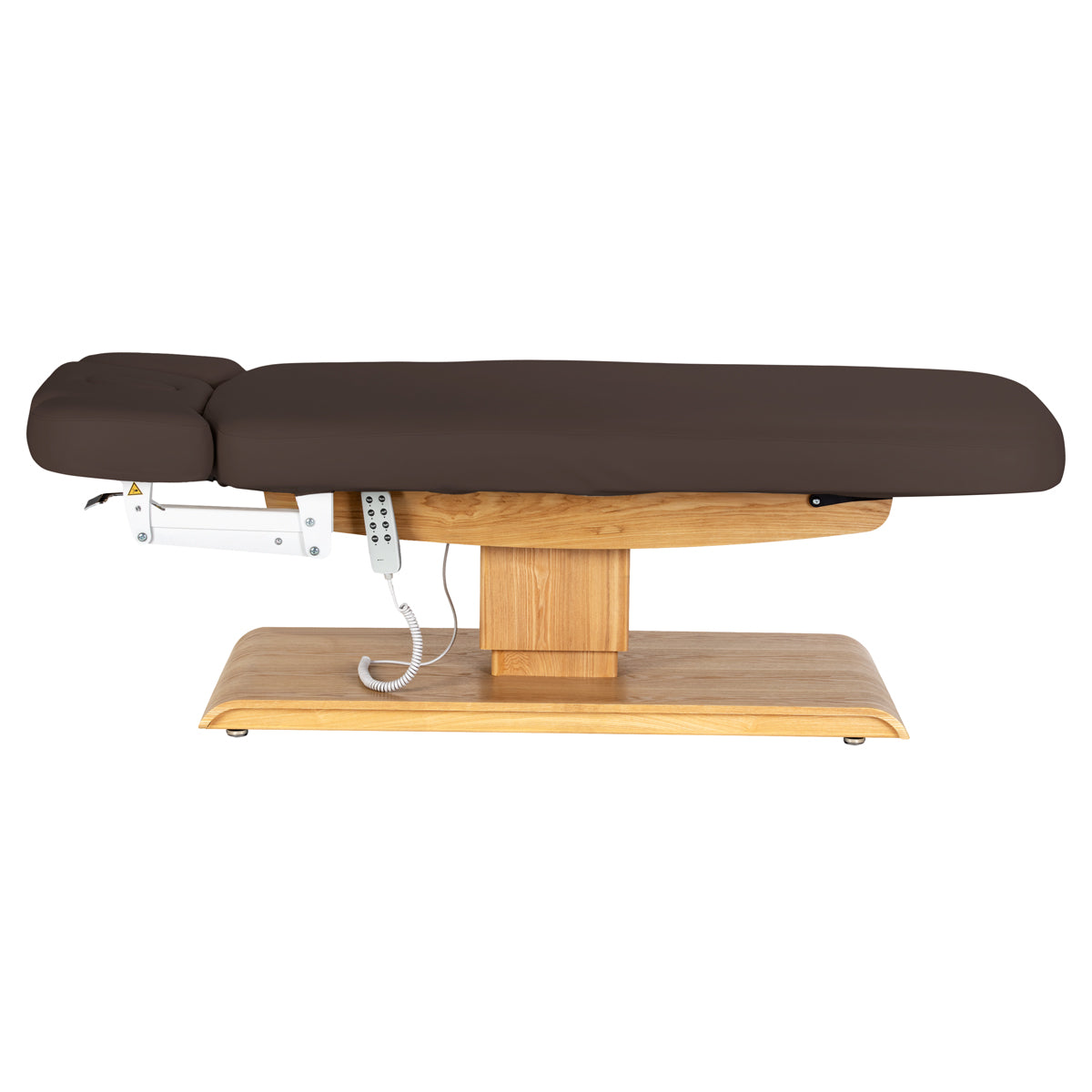 Sillon Relax SPA-Kosmetikliege, Dunkelbraun mit hellbraunem Sockel