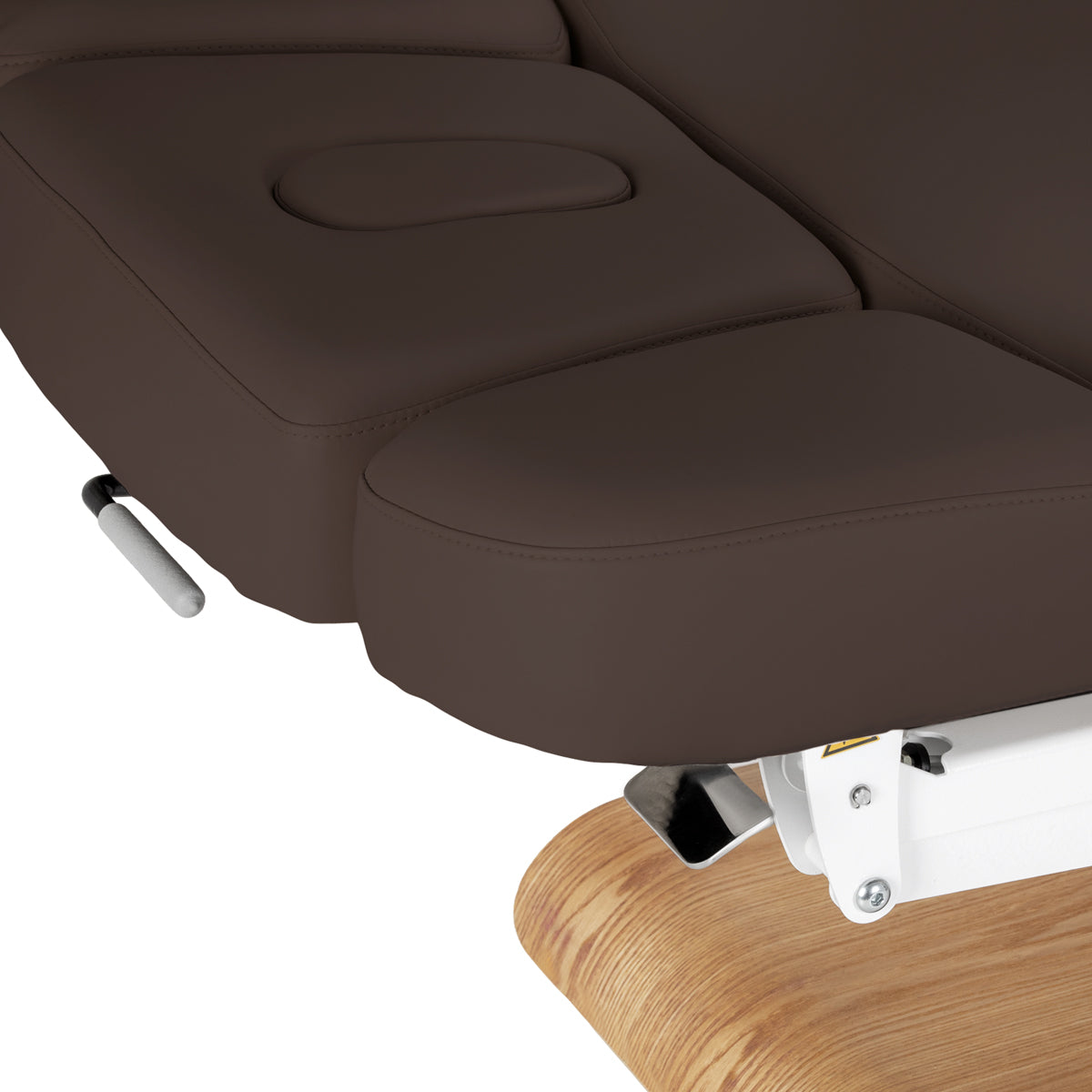 Sillon Relax SPA-Kosmetikliege, Dunkelbraun mit hellbraunem Sockel