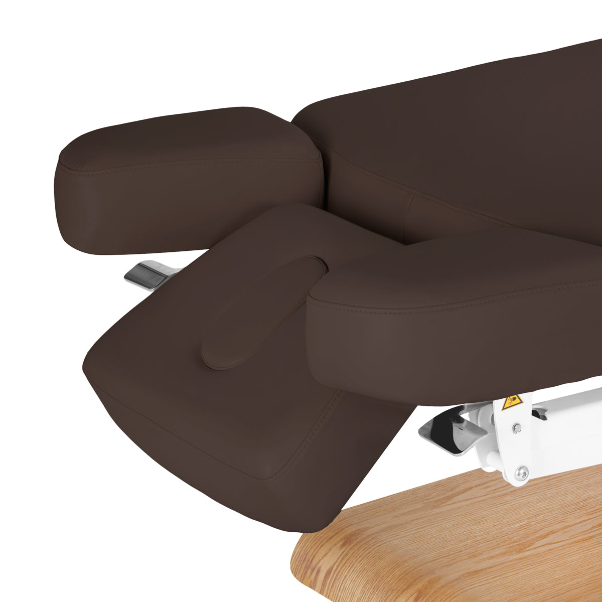 Sillon Relax SPA-Kosmetikliege, Dunkelbraun mit hellbraunem Sockel