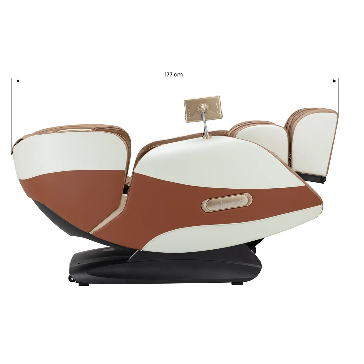 Массажное кресло Sakura Luxury 808, белое с бежевым
