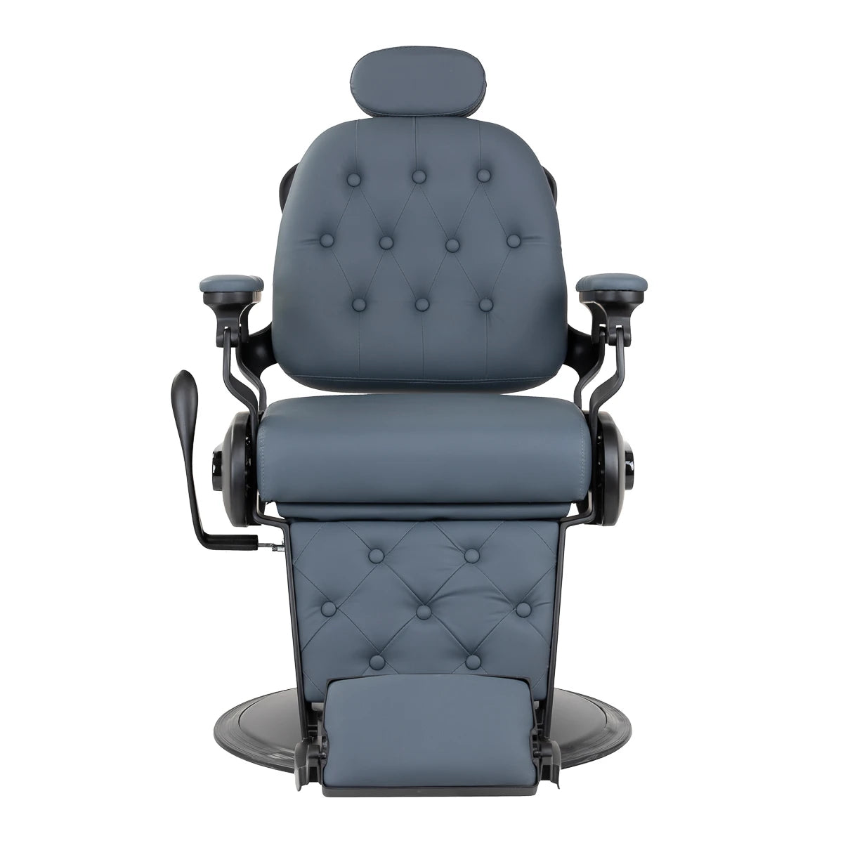 Gabbiano Francesco Graphite barber chair with brushed black frame