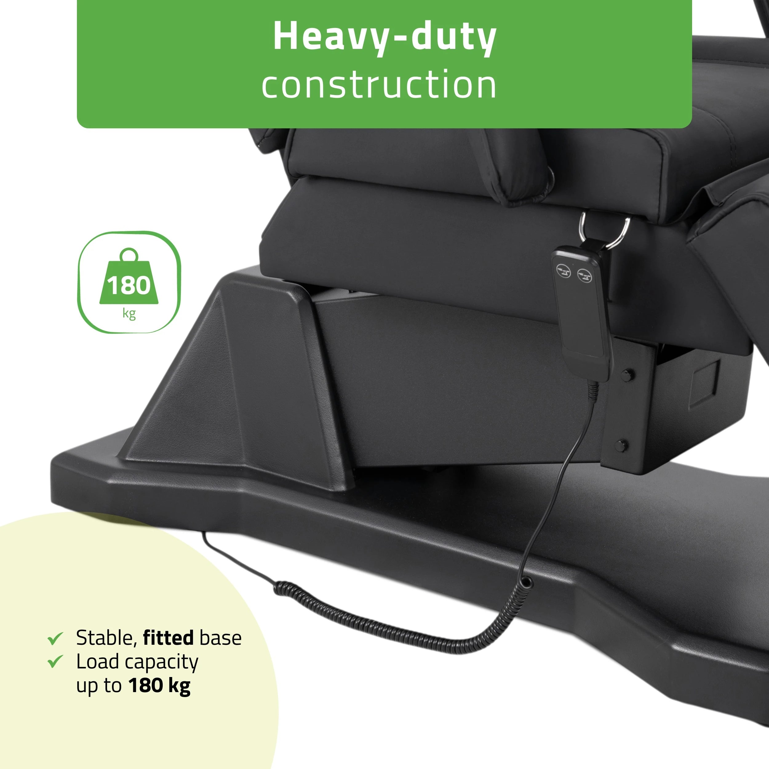 Kosmetoloģiskais krēsls - kušete Laris Touch Core k315, melna