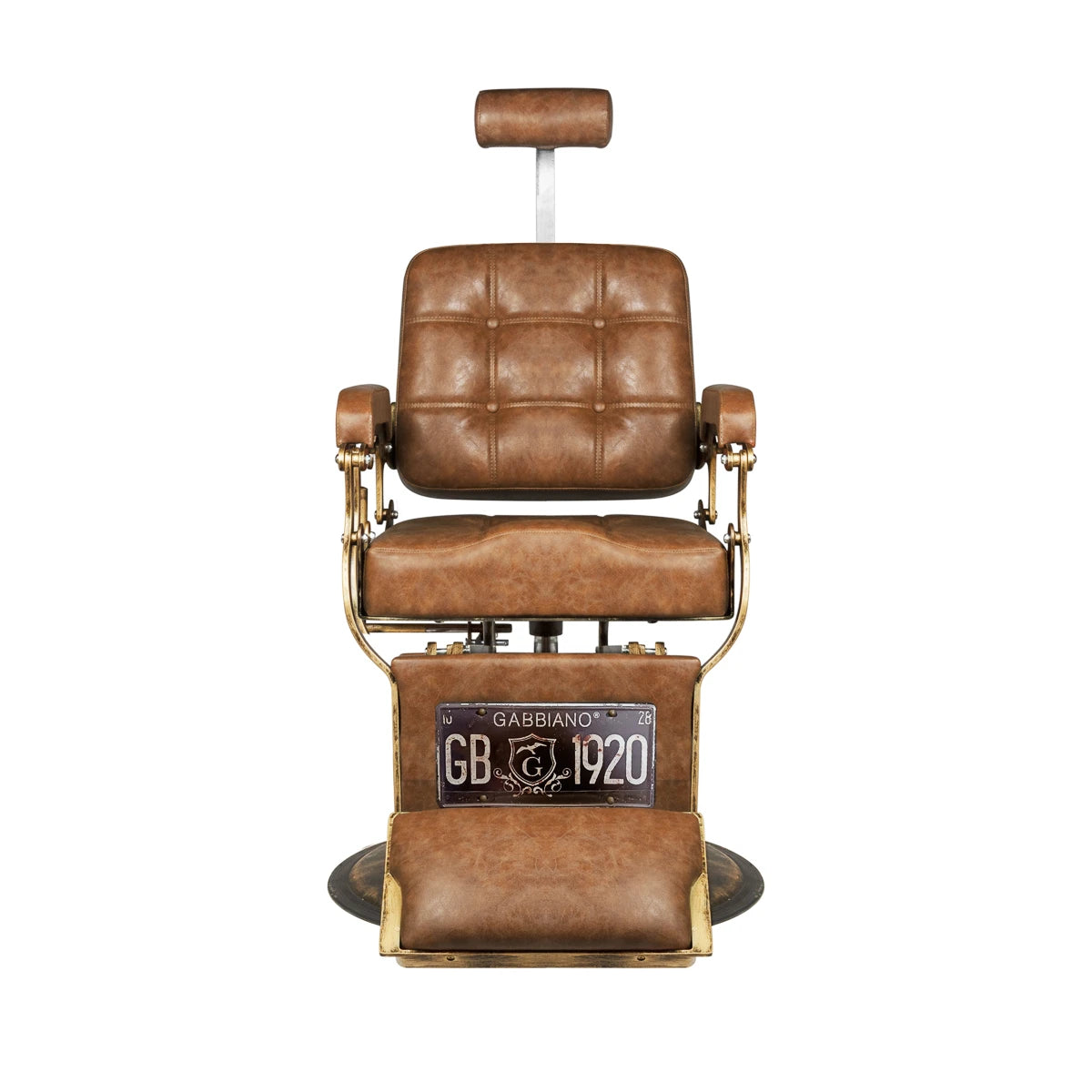 Парикмахерское-барбер кресло Gabbiano Boss Old Leather, светло-коричневое