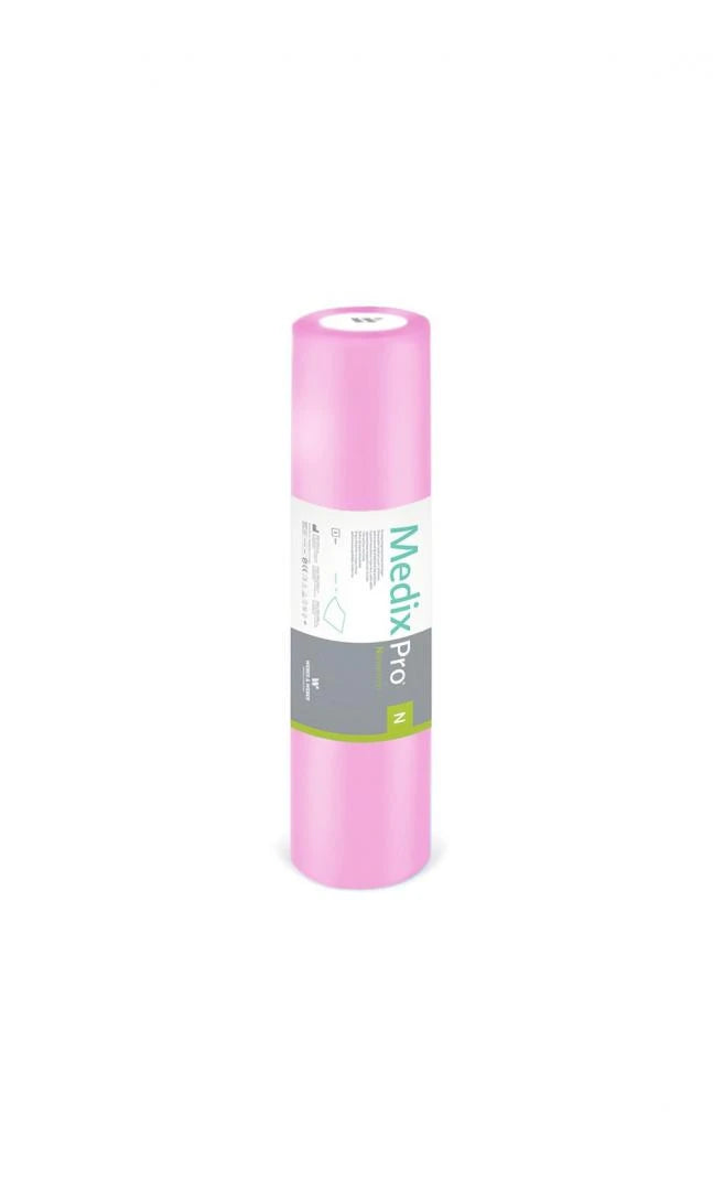 Flizelīna palags ar perforāciju Medixpro, 60 cm x 50 m, rozā