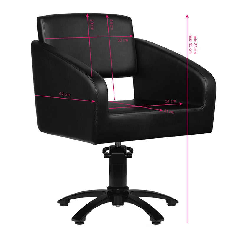 Hairdressing chair Gabbiano Bergen black