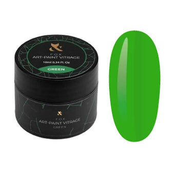 F.O.X Gel Paint Vitrage, 10 ml, vihreä