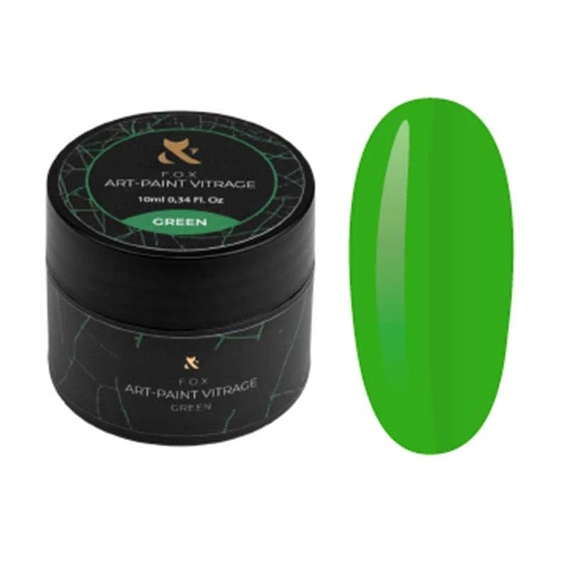 F.O.X Gel Paint Vitrage, Grün, 10 ml