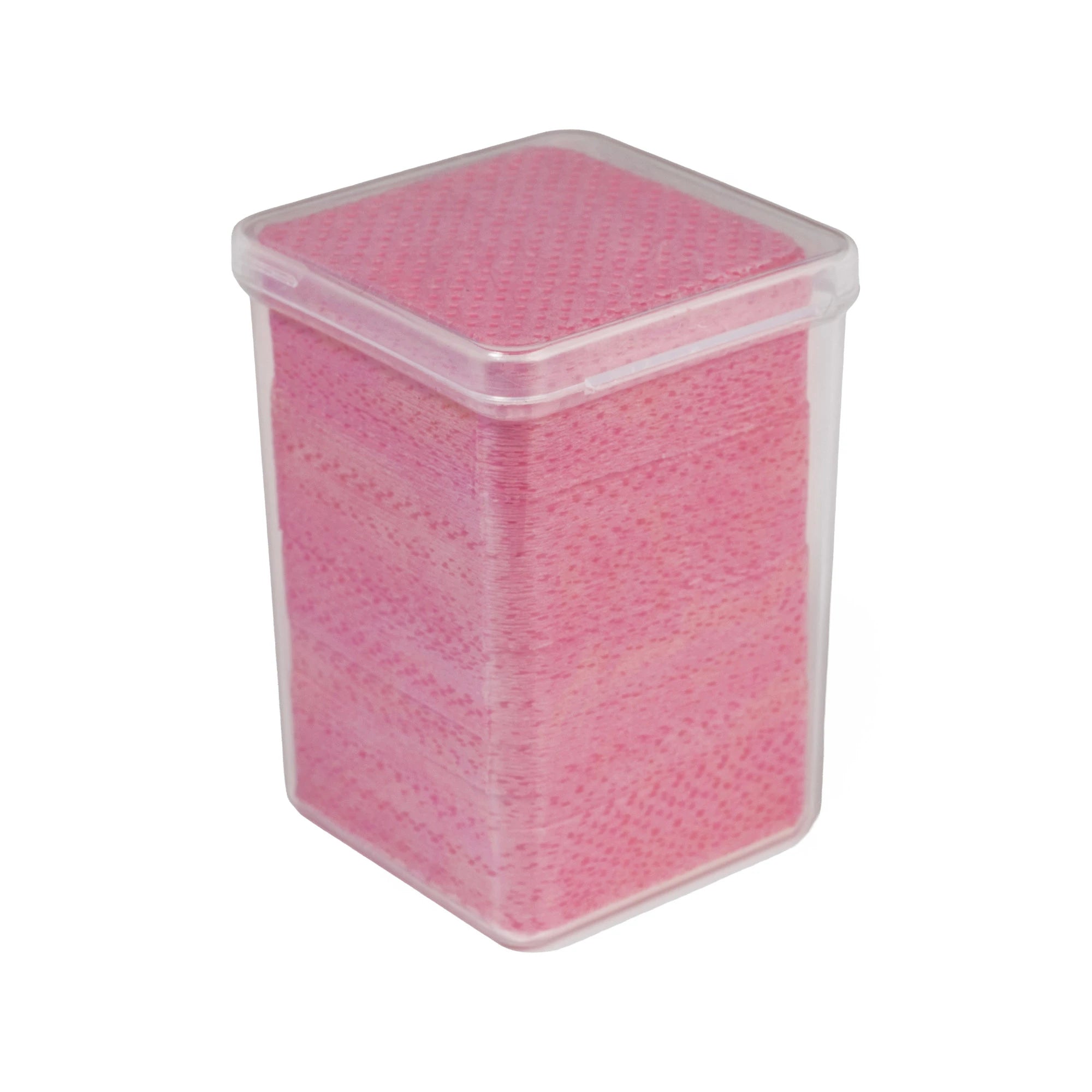 Perforerede bomuldspuder til manicure, fnugfrie, pink, 200 stk kasse