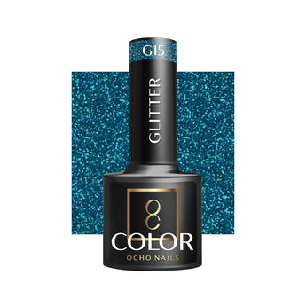 OCHO NAILS hibridinis nagų lakas Glitter G15, 5 g