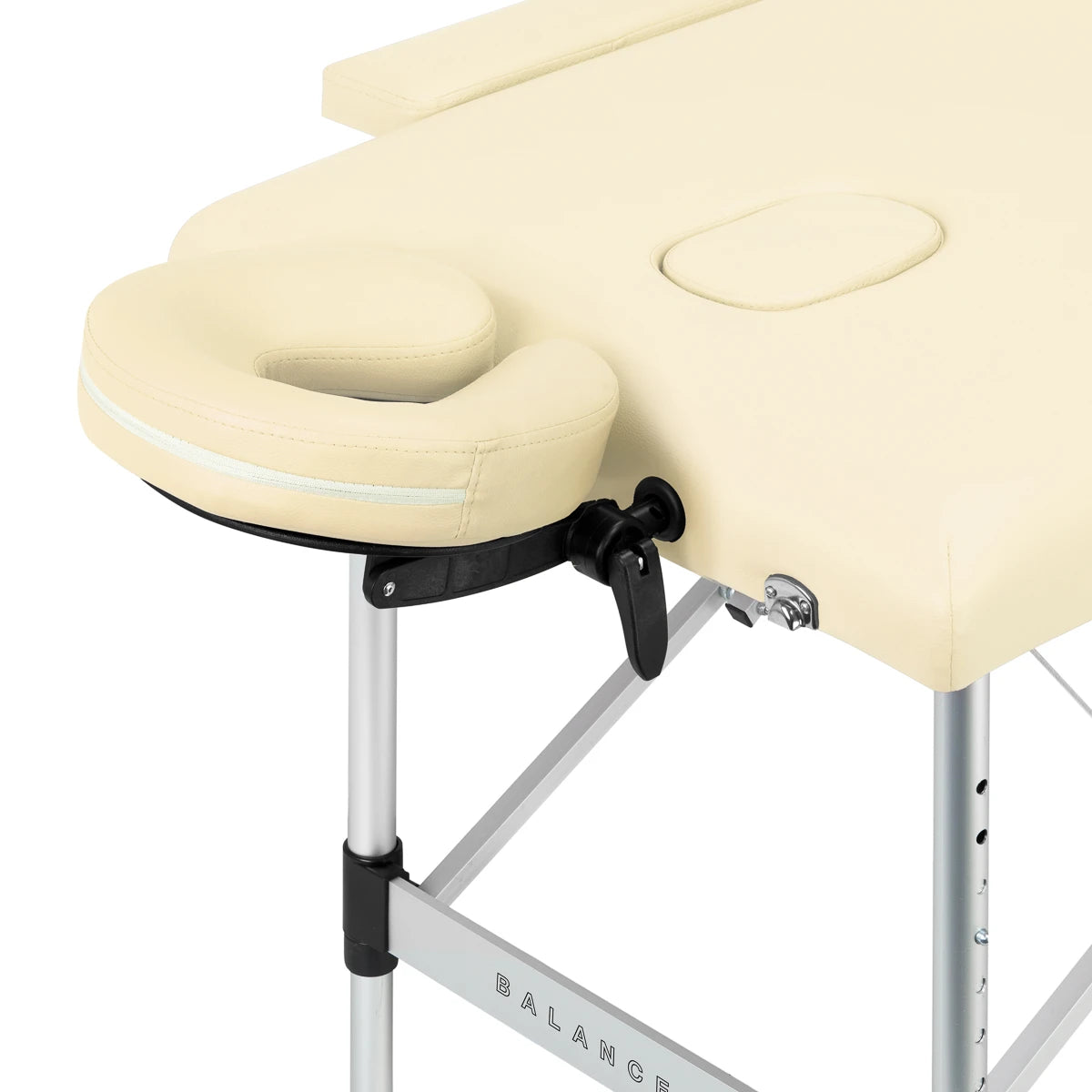 Balance aluminium opvouwbare massagetafel 2-delig, crème
