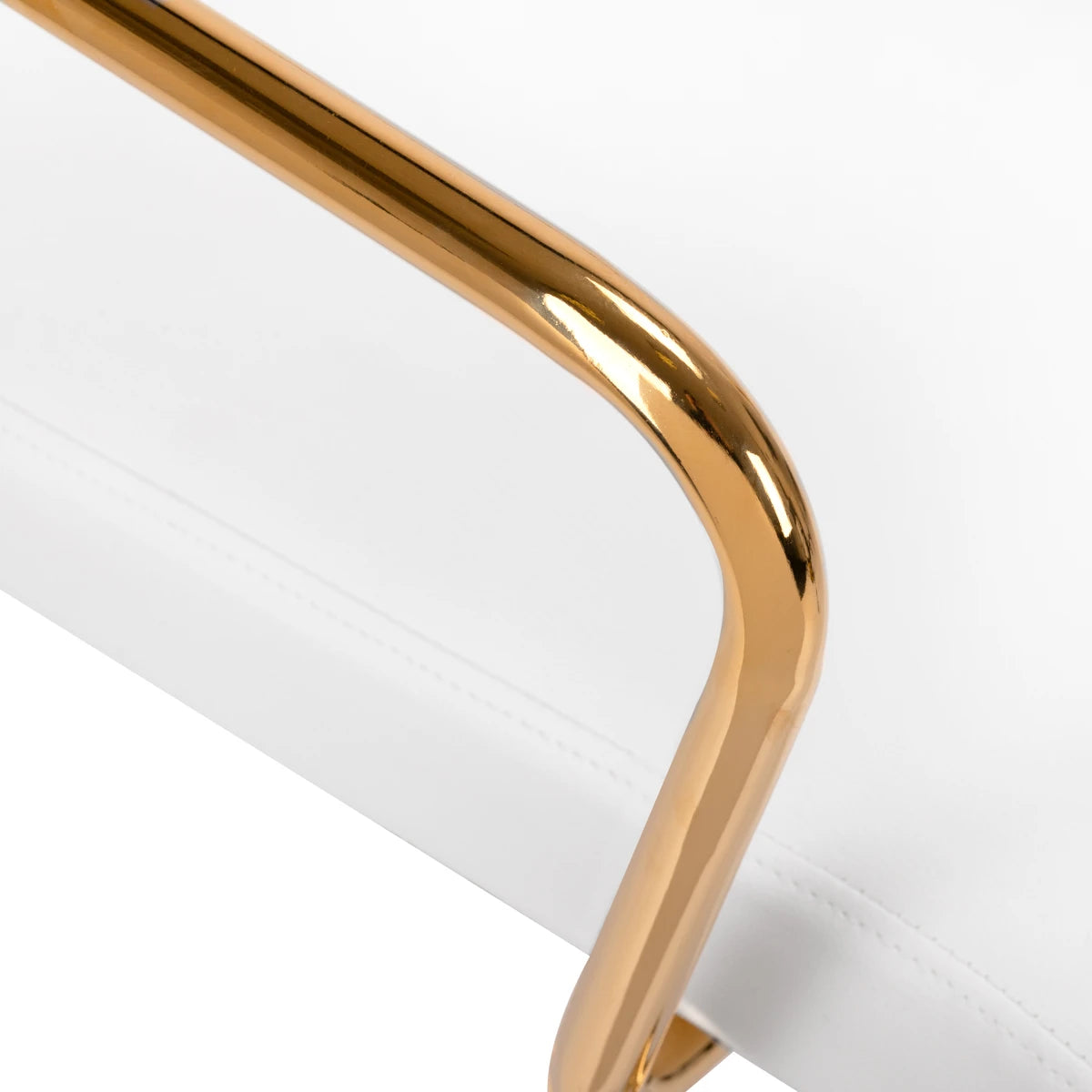 Cosmetic chair QS-OF211G, gold-white