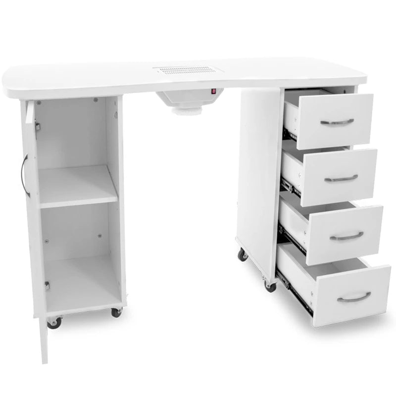 Маникюрный стол с пылесборником CABINETS WHITE