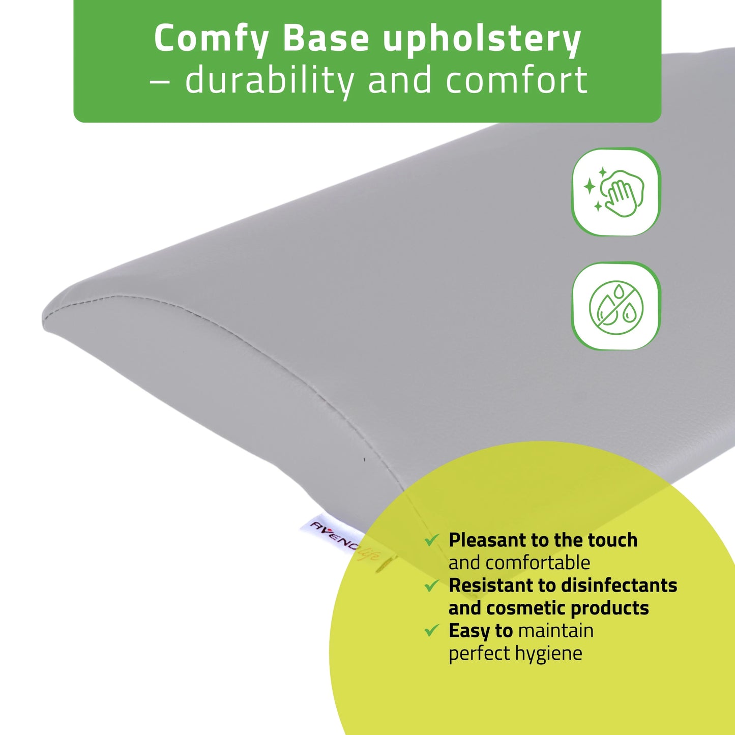 Semi Round Bolster Lumbar 40x25x5 K522 Gray