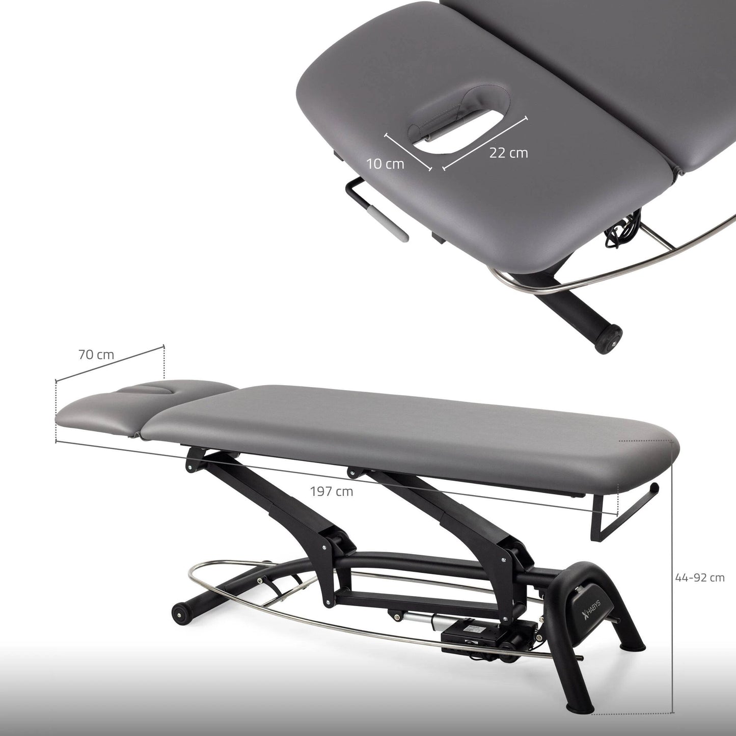 Agila 2 Elektrische Therapieliege Soft Touch K622, Grau