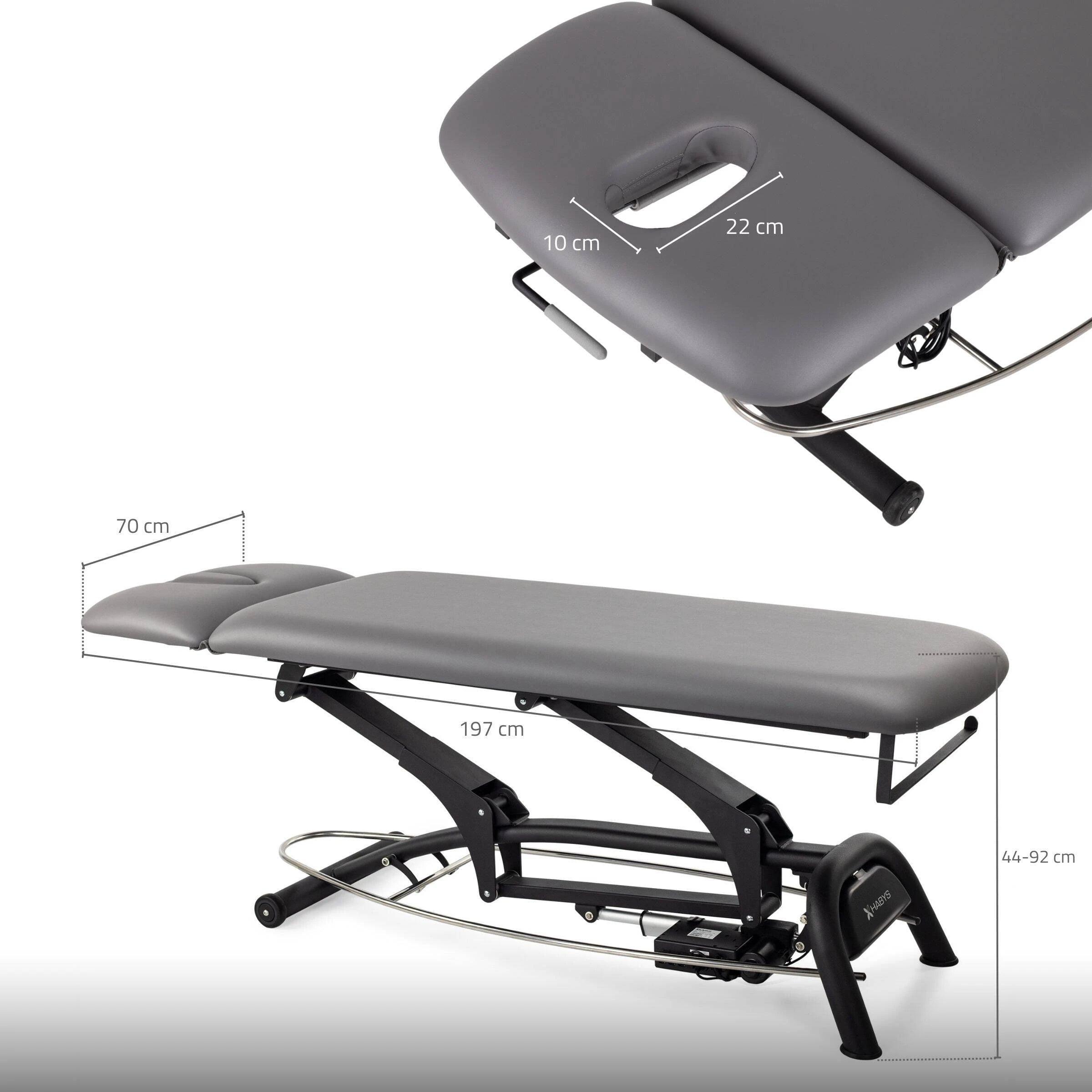 Agila 2 Elektrische Therapieliege Soft Touch K622, Grau