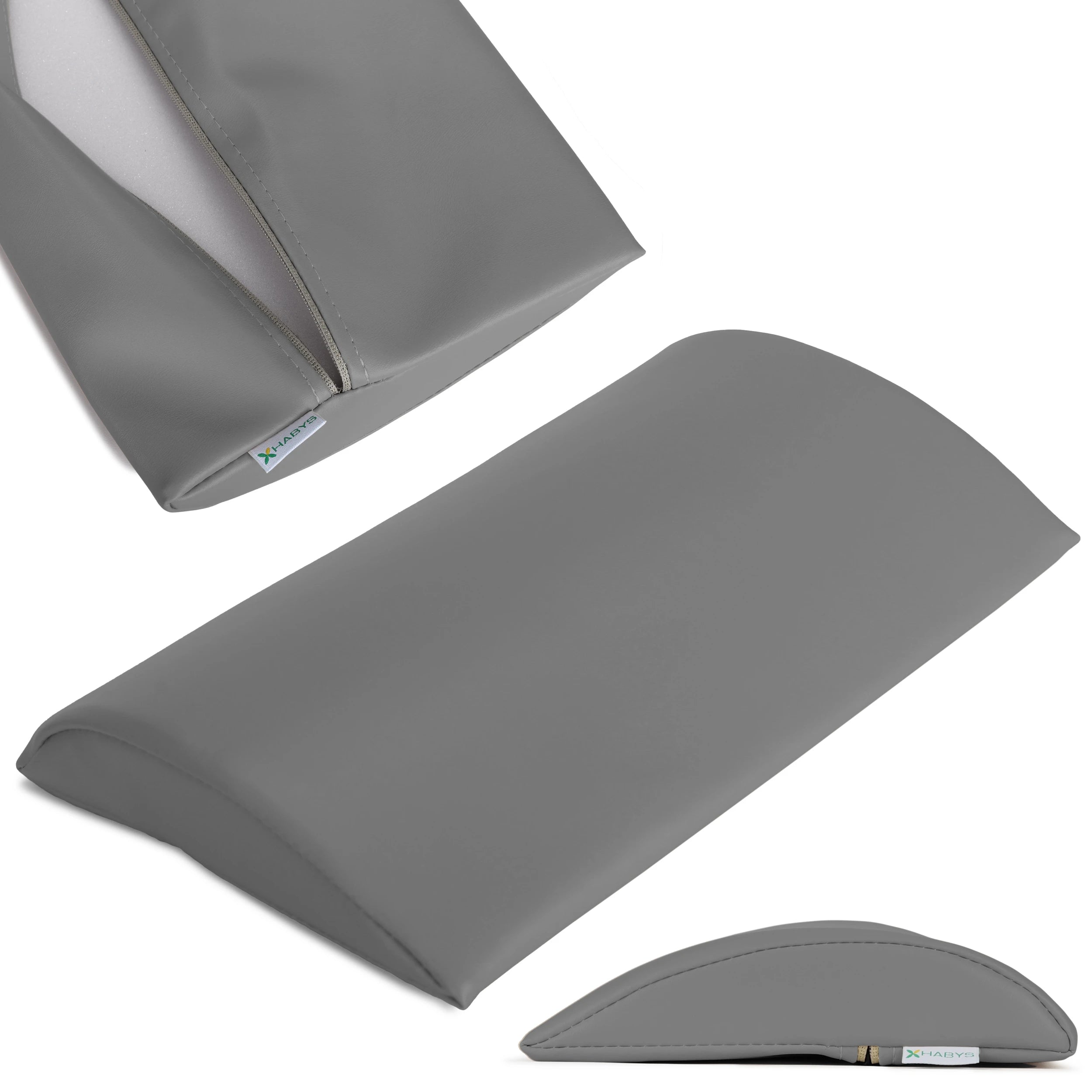 Pusapaļš Spilvens Muguras Lejasdaļas Atbalstam 40x25x5 Mīksts k722 Pelēks