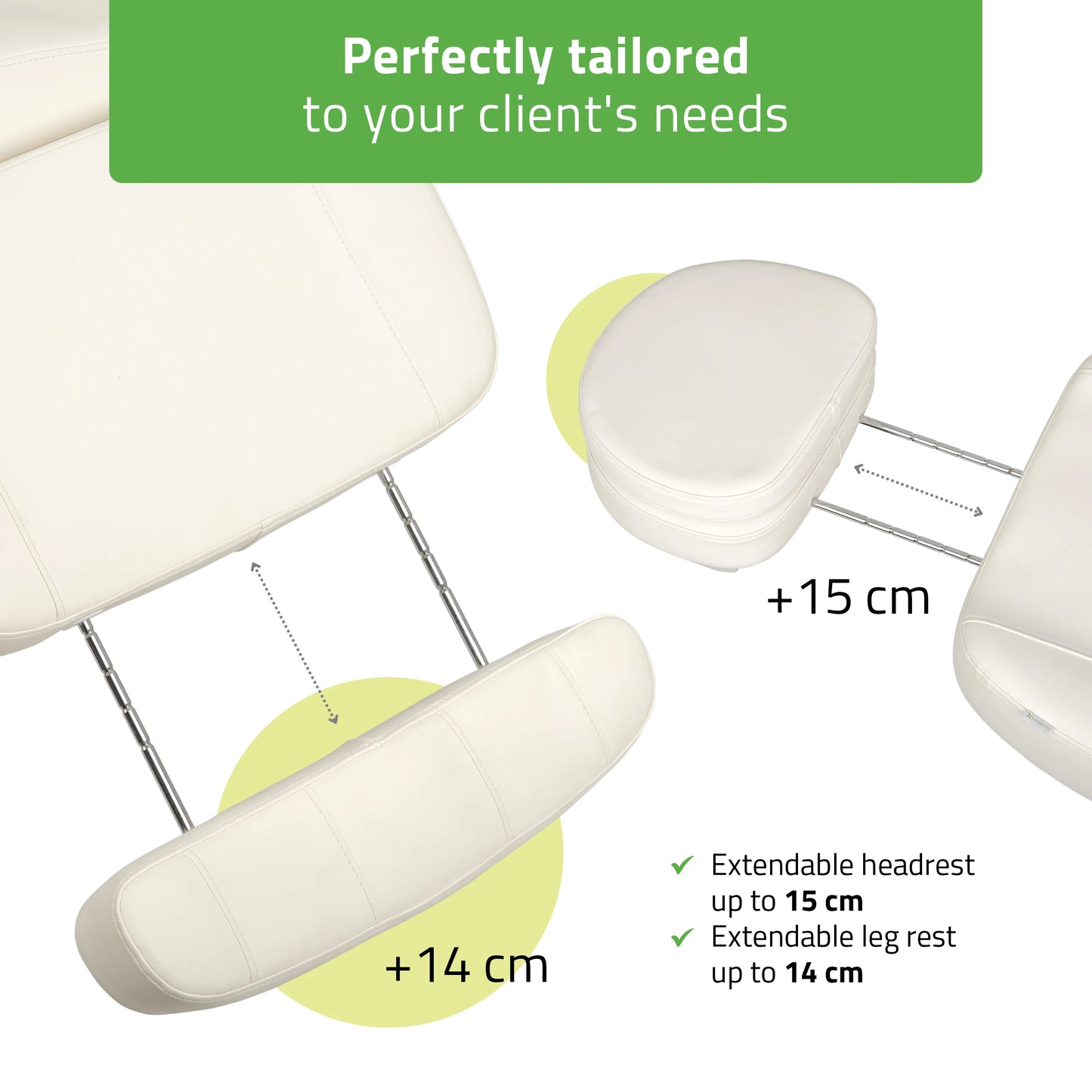 Elektrinė kosmetologinė kėdė Luxoria PRO 5 k701, sniego baltumo