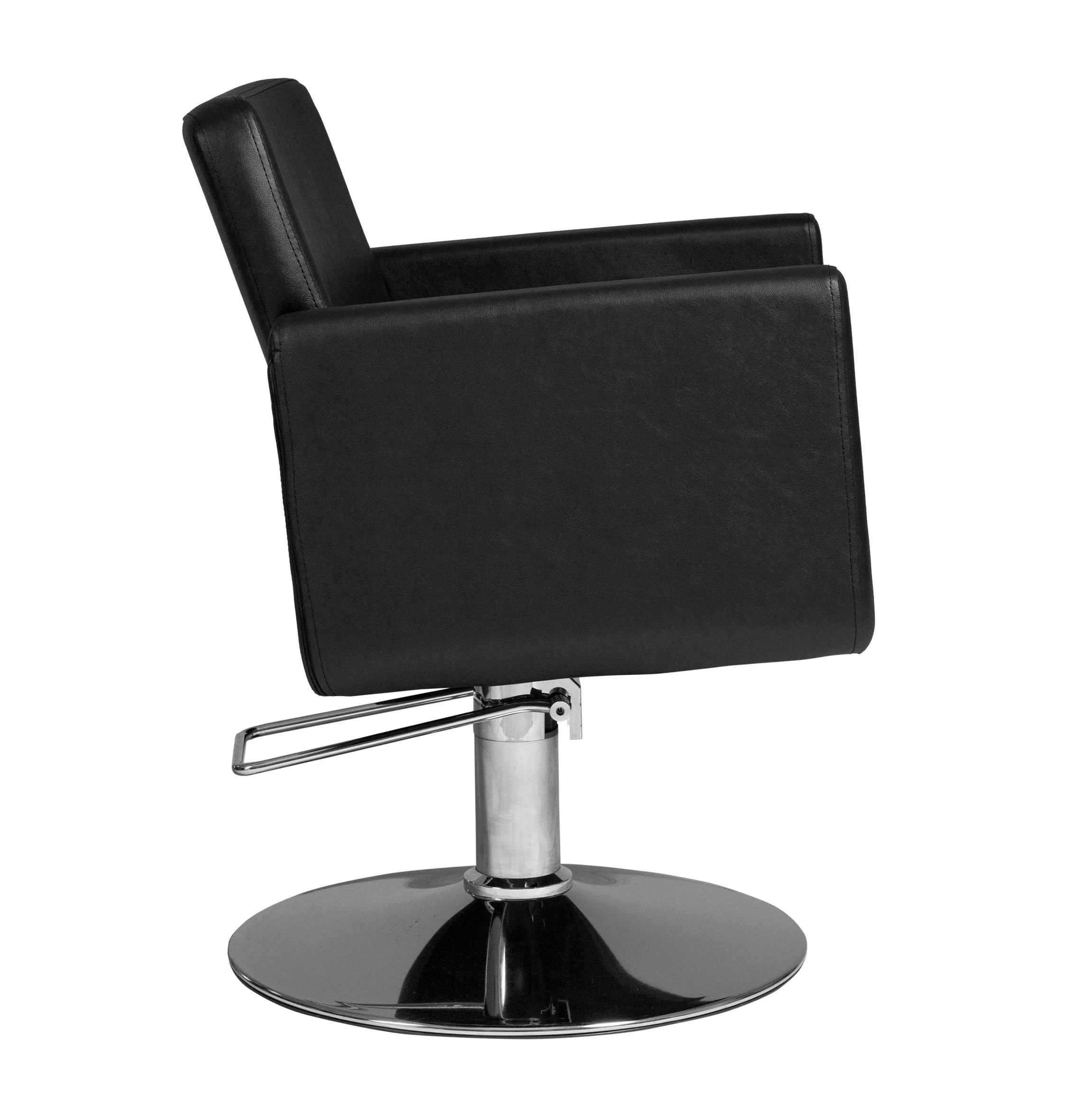 CHIC R Black Round Base Barber Chair