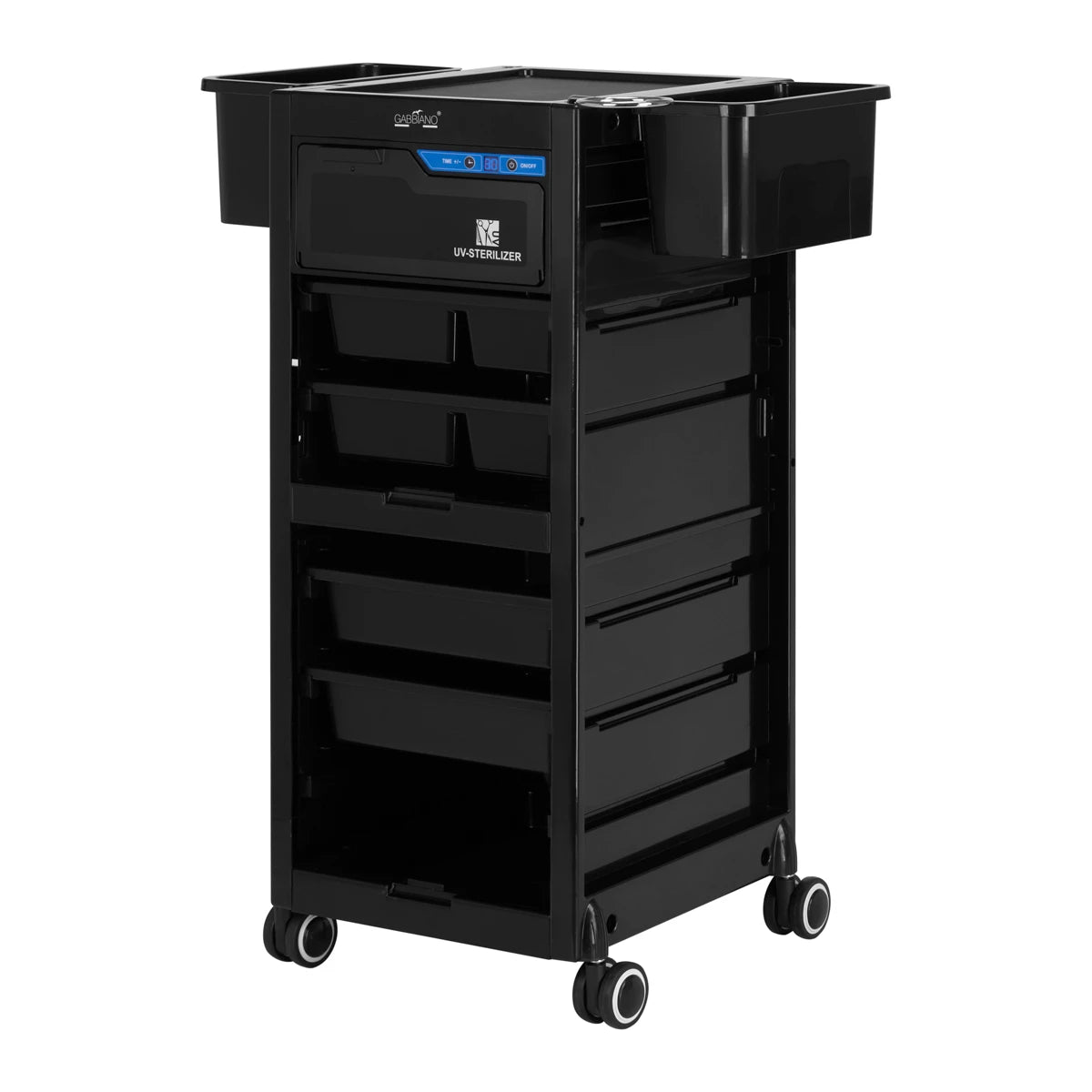 Gabbiano Frizētavas ratiņi ar UV sterilizatoru 68UV, melni