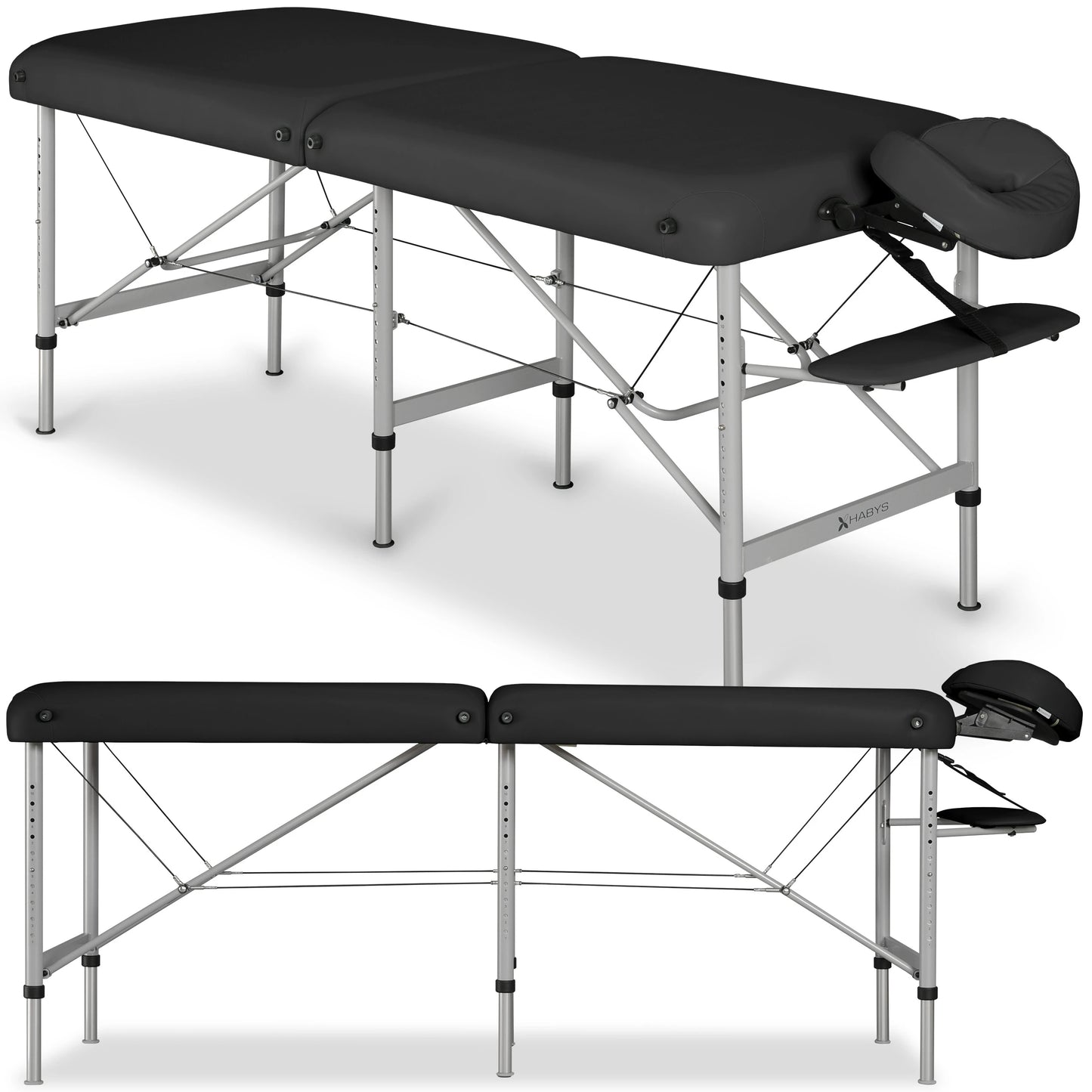 Elektrische Therapieliege Medmal Alu 60 Vinyl Flex K015, Schwarz