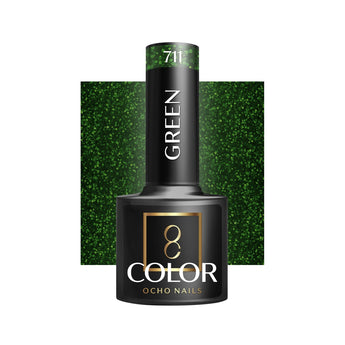 OCHO NAILS hibridinis nagų lakas Green 711, 5 g