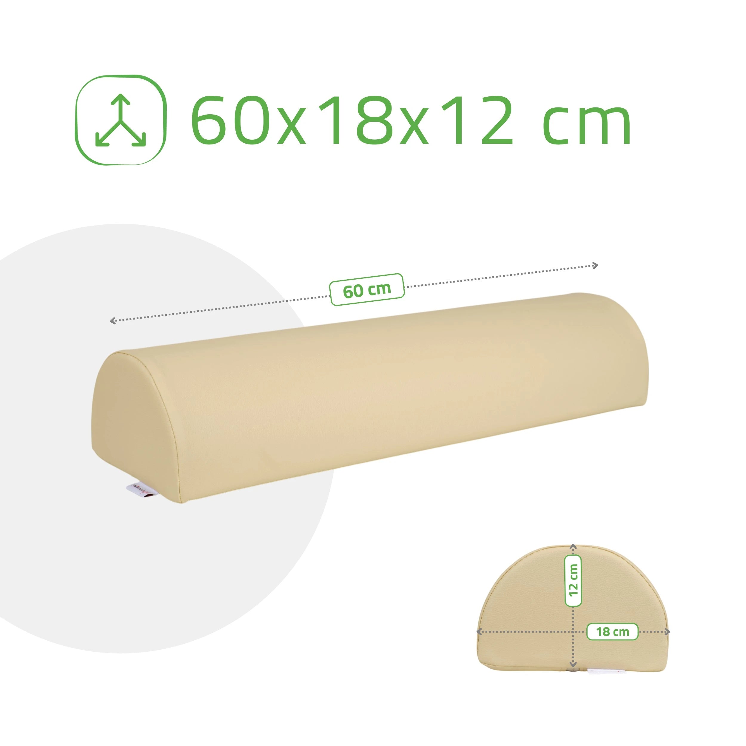 Semi Round Bolster 60x18x12 - K533 Beige