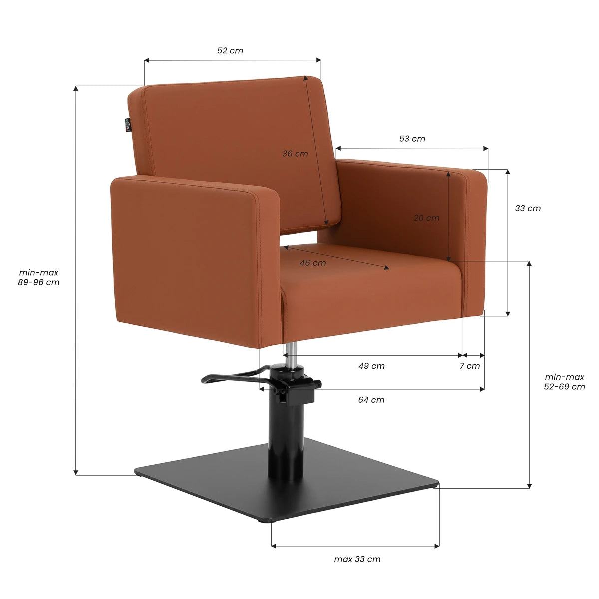 Gabbiano Vitoria hairdressing chair brown