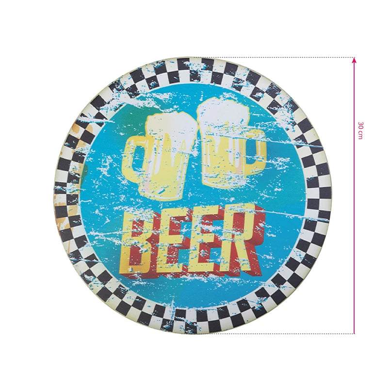 Decoratieve ronde bierposter
