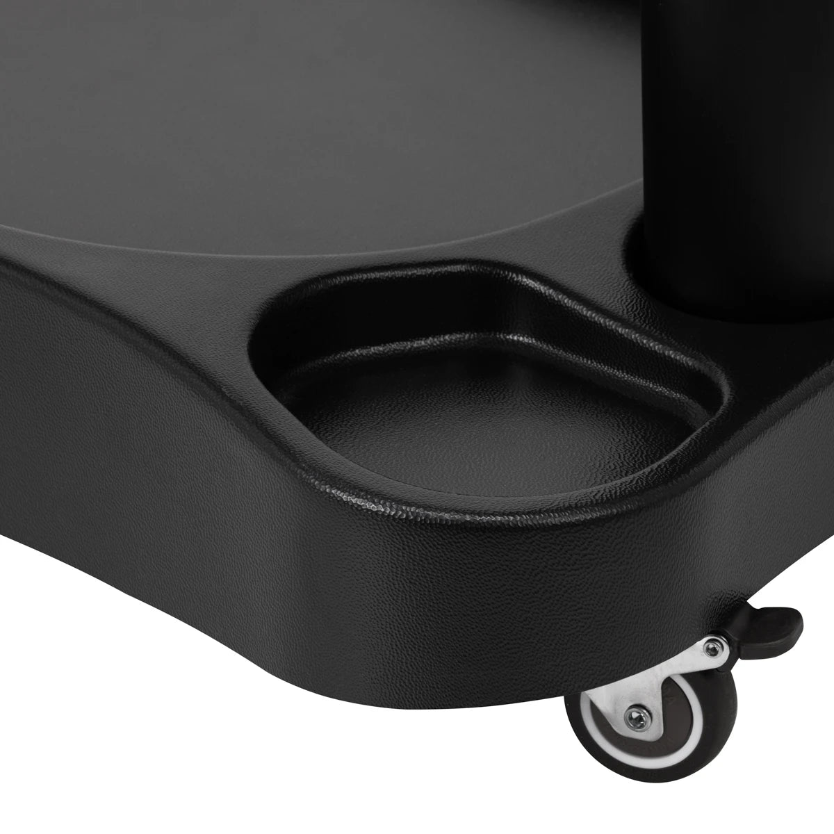 Azzurro shower tray with massager and black trolley