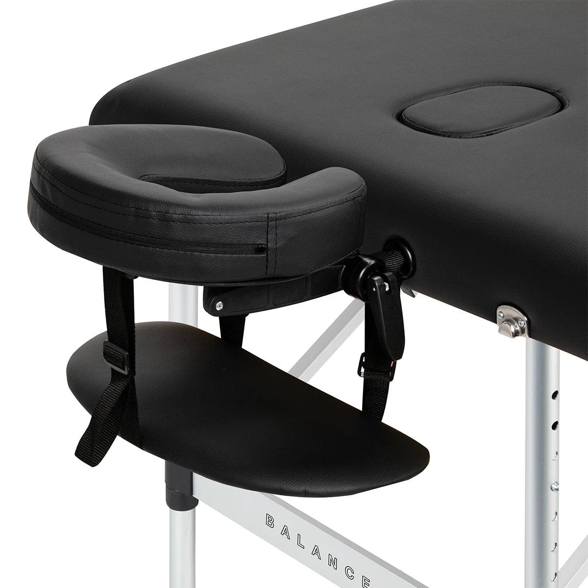 BALANCE aluminium folding massage table 3 segment black