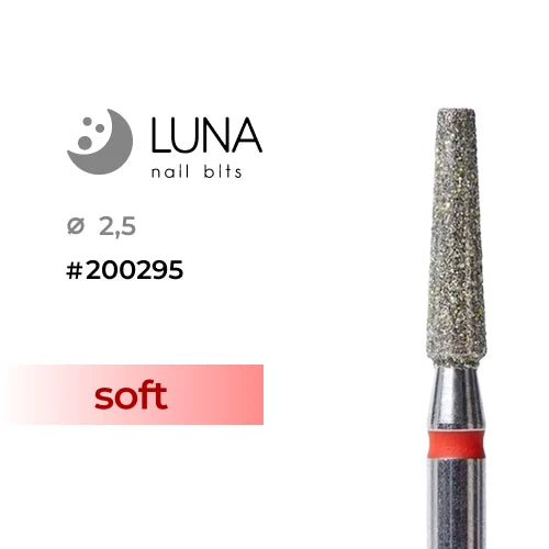 Luna Bits Diamantfräser Stumpfkegel 2,5 10, Rot Fine Grit