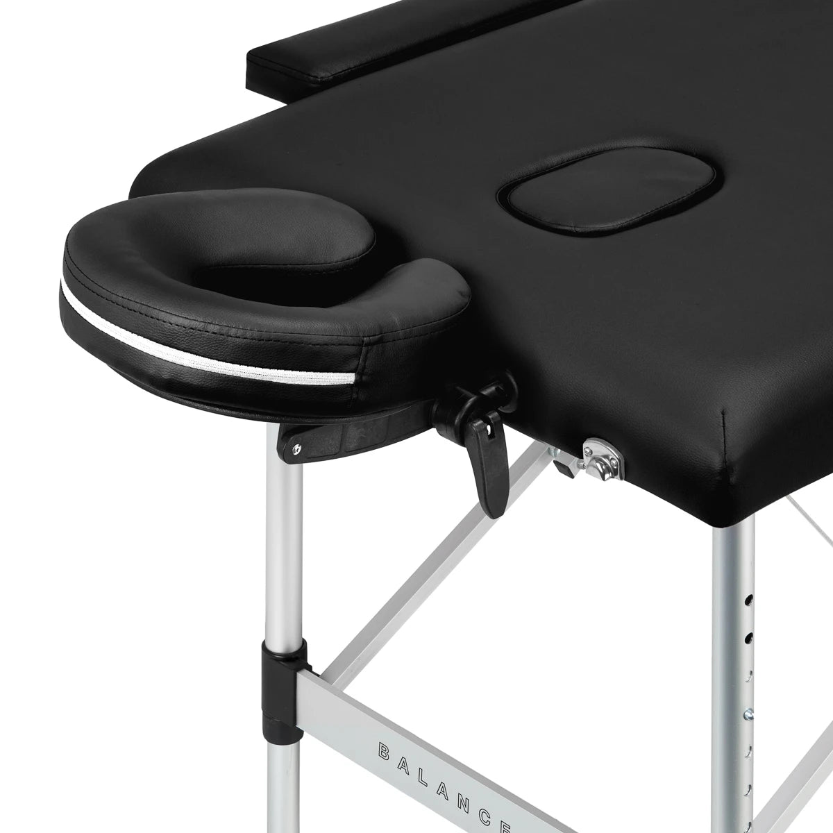 BALANCE aluminium pliant table de massage 2 segment noir