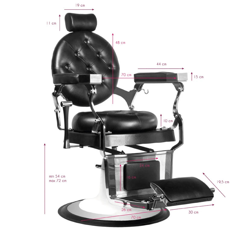 Gabbiano Barberstuhl Emperor, Schwarz
