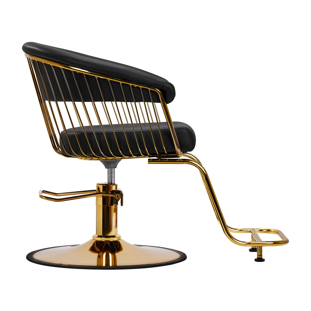 Hair System Lile Friseurstuhl, Schwarz-Gold