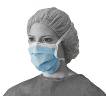 LyncMed 3-layer face mask EN14683 with tie, blue (50 pcs)