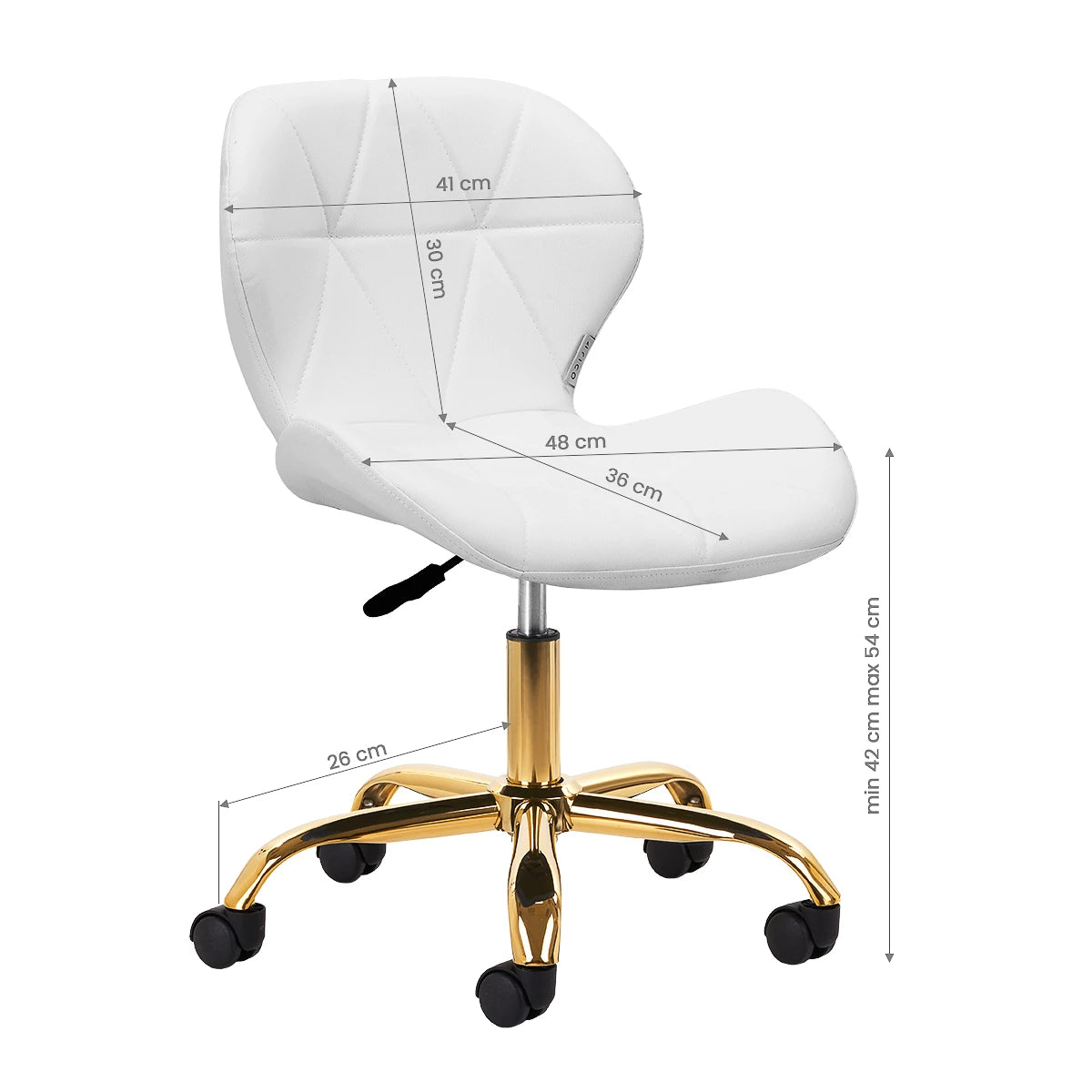 Cosmetic stool QS-06G white