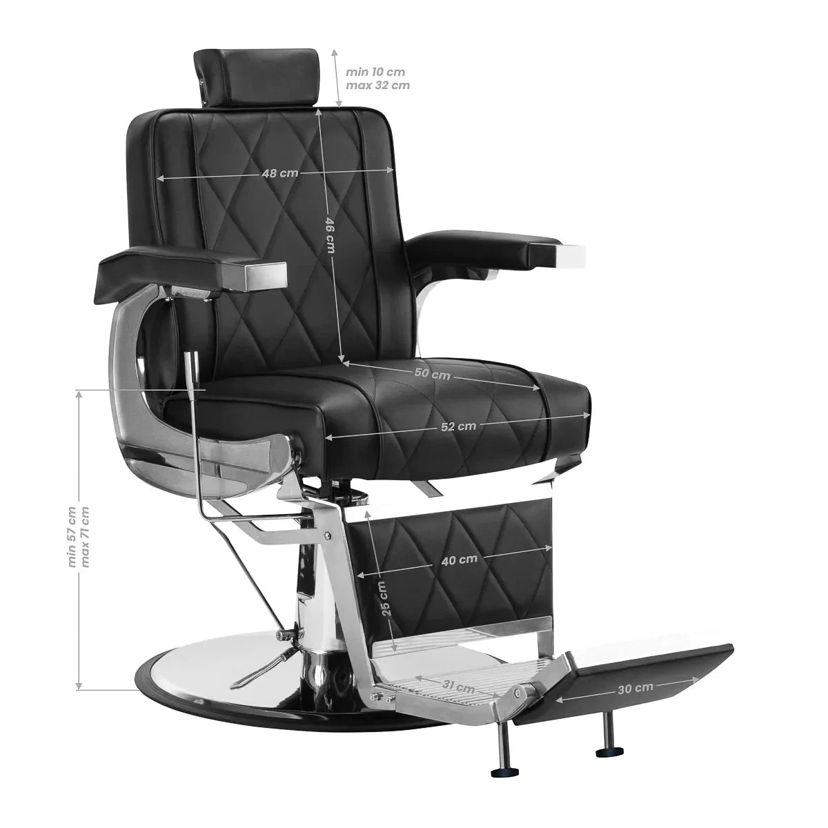Парикмахерское-барбер кресло Hair System BM88066, черное