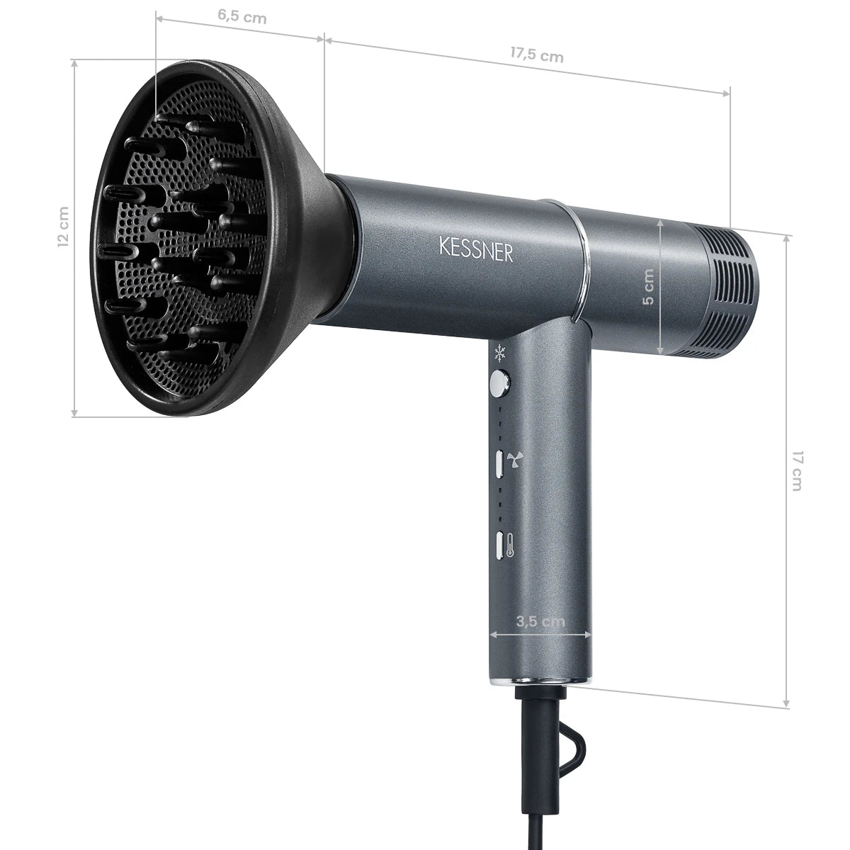 Kessner JET1600 Ionic Профессиональный бесщеточный фен для волос