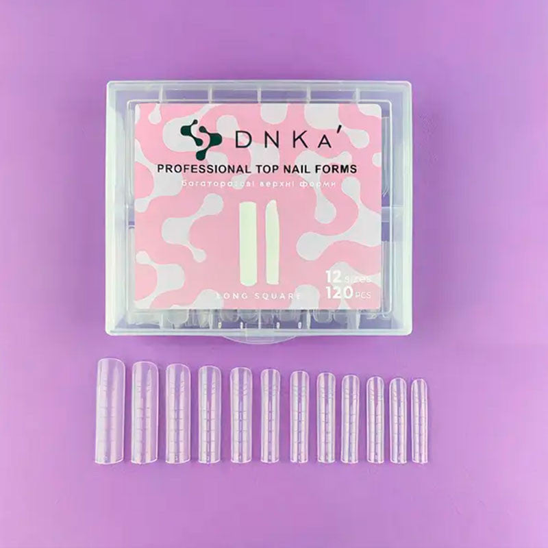 Dual Forms (Upper Forms) – DNKa Top Nagel-Schablonen Long Square – 120 Stück