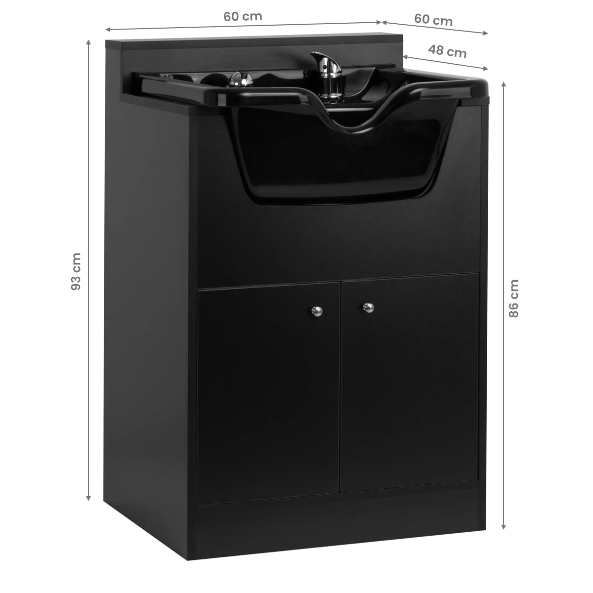Gabbiano Barber vaskestol BB06, sort