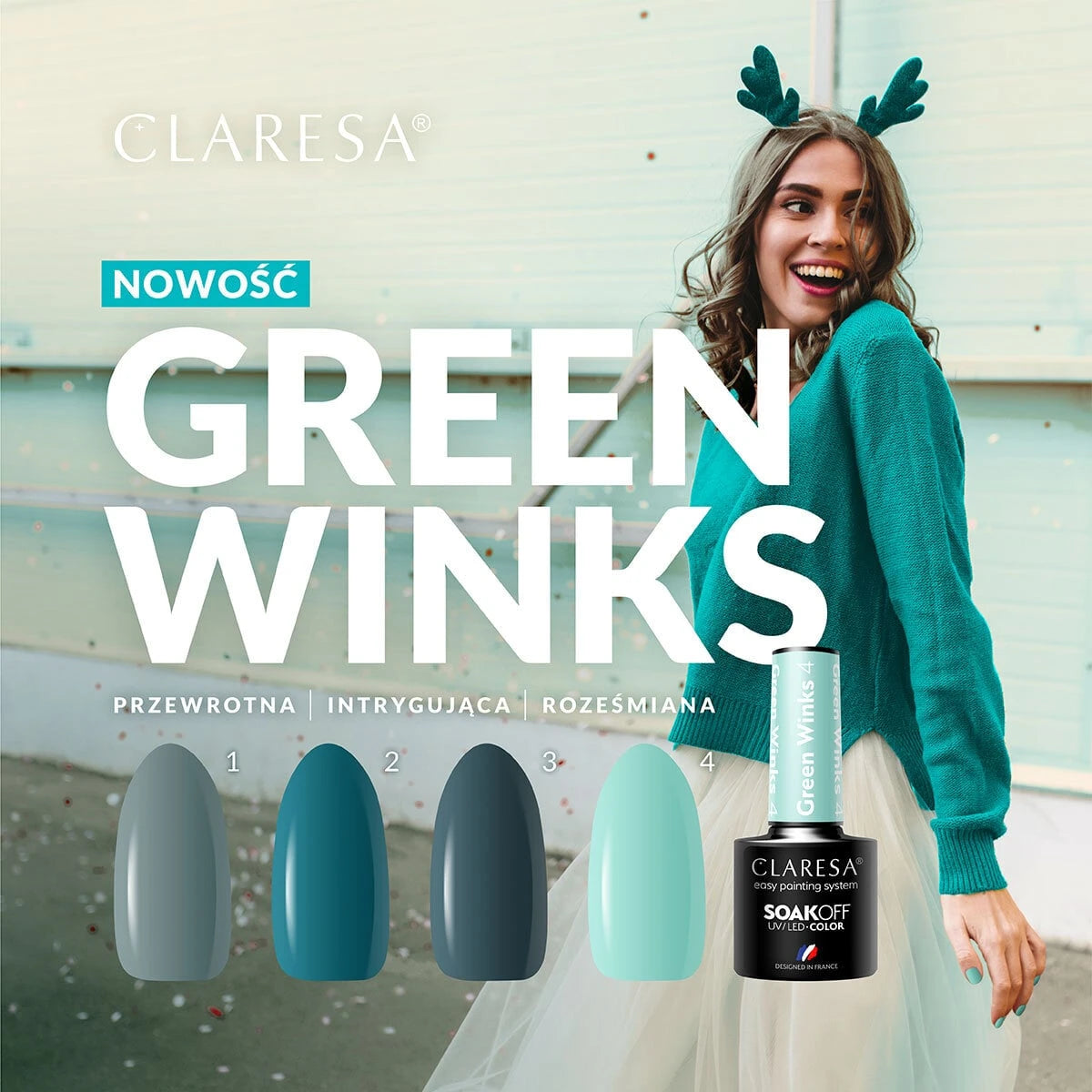 Claresa Gellak Green Winks 4, 5 ml